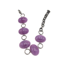 Load image into Gallery viewer, Amethyst Gemz Stations Bracelet