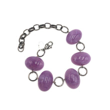 Load image into Gallery viewer, Amethyst Gemz Stations Bracelet