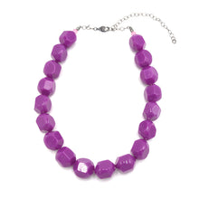 Load image into Gallery viewer, Violet Chunky Facet Marco Necklace