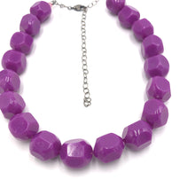 Load image into Gallery viewer, Violet Chunky Facet Marco Necklace