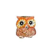 Load image into Gallery viewer, Mini Wooden Owl Figurine Orange