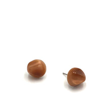Load image into Gallery viewer, Butterscotch Nugget Moonglow Retro Button Stud Earrings