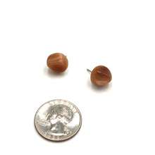 Load image into Gallery viewer, Butterscotch Nugget Moonglow Retro Button Stud Earrings