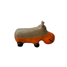 Load image into Gallery viewer, Mini Wooden Hippo Figurine (Orange)
