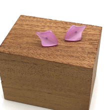 Load image into Gallery viewer, Lilac Moonglow Shield Stud Earrings