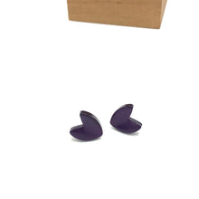 Load image into Gallery viewer, Deep Purple Moonglow Ivy Leaf Stud Earrings