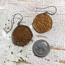 Load image into Gallery viewer, Smoke Topaz Brown Ice Chip Drop Earrings