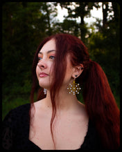 Load image into Gallery viewer, Gem Web Statement Earrings