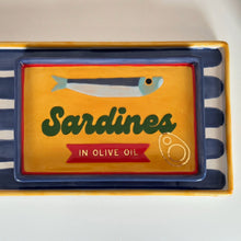 Load image into Gallery viewer, Striped Low Profile Tray in Blue &amp; Yellow