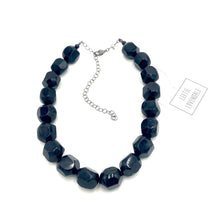 Load image into Gallery viewer, Black Chunky Facet Marco Necklace