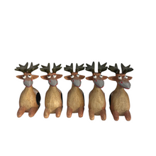 Load image into Gallery viewer, 5 Handmade Wooden Moose napkin holders