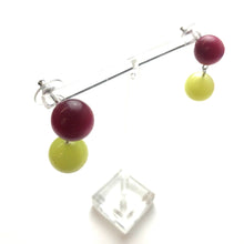 Load image into Gallery viewer, Cranberry and Butter Moonglow Lollipop Drop Earrings