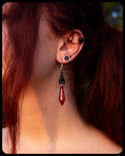 Load image into Gallery viewer, Beaded Blood-drop Earrings