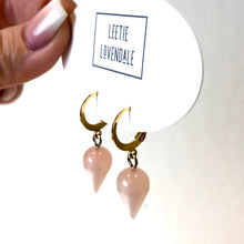 Load image into Gallery viewer, Light Pink Moonglow Midi Spike Cuff Hoops
