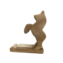 Load image into Gallery viewer, wooden-standing-horse-phone-stand