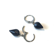 Load image into Gallery viewer, Charcoal Moonglow Mini Spike Cuff Hoops