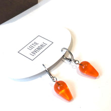 Load image into Gallery viewer, Neon Orange Midi Spike Cuff Hoops