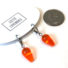 Load image into Gallery viewer, Neon Orange Midi Spike Cuff Hoops