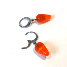 Load image into Gallery viewer, Neon Orange Midi Spike Cuff Hoops