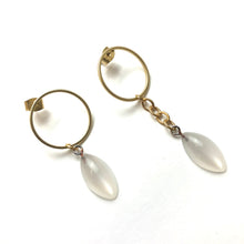 Load image into Gallery viewer, Gold Angel Wing Asymmetrical Earrings