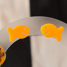 Load image into Gallery viewer, Cheddar Fish Cracker Stud Earrings