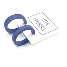 Load image into Gallery viewer, Denim Blue Small Classic Hoops