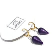 Load image into Gallery viewer, Purple Moonglow Midi Spike Cuff Hoops