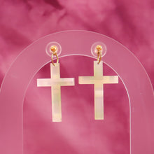 Load image into Gallery viewer, Spring Cross Earrings