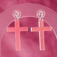 Load image into Gallery viewer, Spring Cross Earrings