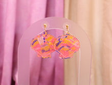 Load image into Gallery viewer, Painted Scallop Shell Earrings