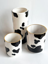 Load image into Gallery viewer, Cow Print Large Vase/Utensil Holder