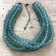 Load image into Gallery viewer, Teal Frosted Sylvie Statement Necklace