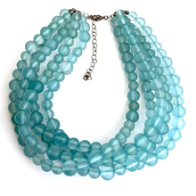 Load image into Gallery viewer, Teal Frosted Sylvie Statement Necklace