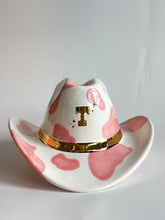 Load image into Gallery viewer, Monogrammed Cow Print Cowboy Hat