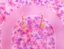 Load image into Gallery viewer, Rose Water Elegance - Gem Hoop Earrings