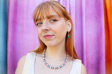 Load image into Gallery viewer, Rainbow Flat Pearl Necklace