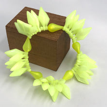 Load image into Gallery viewer, Neon Yellow Spiked Cha Cha Stretch Bracelet