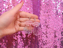 Load image into Gallery viewer, Funky Fungi - Rainbow Mushroom Ghost Earrings