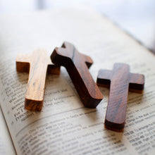 Load image into Gallery viewer, Handmade Wooden Pocket Crosses