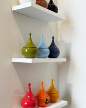 Load image into Gallery viewer, Jack-O'-Lantern Teardrop Jar in Tiki Orange