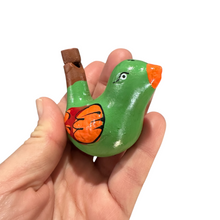 Load image into Gallery viewer, Clay Water Whistle Bird (light green)