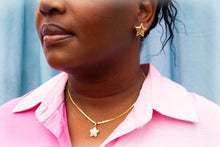 Load image into Gallery viewer, Titanium Pearl Star Charm Necklace