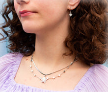 Load image into Gallery viewer, Titanium Pearl Star Charm Necklace