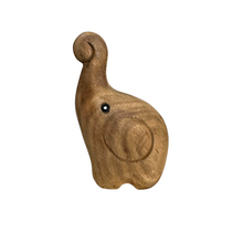 Load image into Gallery viewer, Natural Wooden Fighting Elephant