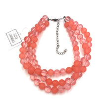 Load image into Gallery viewer, Coral Frosted Morgan Necklace