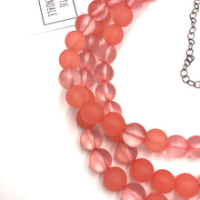 Load image into Gallery viewer, Coral Frosted Morgan Necklace