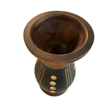 Load image into Gallery viewer, Handcrafted Mango Wood Vase dots style