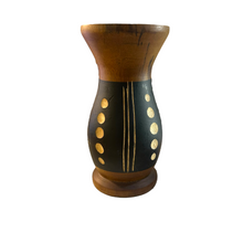 Load image into Gallery viewer, Handcrafted Mango Wood Vase dots style