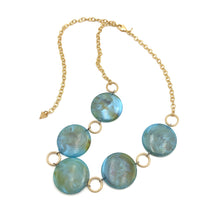 Load image into Gallery viewer, Ice Blue Marbled Stations Necklace