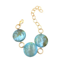 Load image into Gallery viewer, Ice Blue Marbled Stations Bracelet